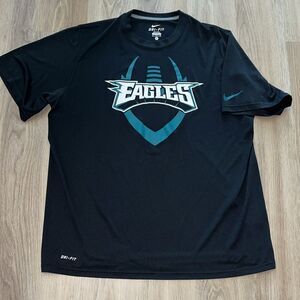 Black Philadelphia Eagles Football team poly work out Champions NFL T shirt XL